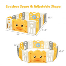 Load image into Gallery viewer, 16-Panel Foldable Baby Playpen with Sound
