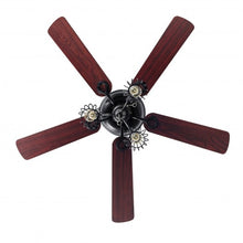 Load image into Gallery viewer, 52&quot; Electric Ceiling Fan with 5 Blades and 3 Lights for Living Room and Bedroom
