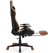 Load image into Gallery viewer, Reclining Racing Chair with Lumbar Support Footrest-Orange
