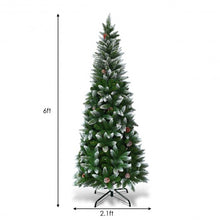Load image into Gallery viewer, 5&#39; / 6&#39; / 7.5&#39; Artificial Pencil Christmas Tree with Pine Cones-6&#39;
