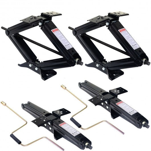 4 pcs 5000 lbs RV Leveling Jacks Trailer with Handle