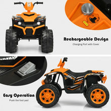 Load image into Gallery viewer, 12V Kids Electric 4-Wheeler ATV Quad Ride On Car with LED Light-Orange
