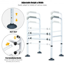 Load image into Gallery viewer, Stand Alone Toilet Safety Rail with Adjustable Handrail Frame
