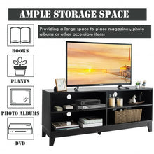 Load image into Gallery viewer, 58&quot; Modern Entertainment Media Center Wood TV Stand-Black
