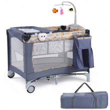 Load image into Gallery viewer, Foldable 2 Color Baby Crib Playpen Playard-Gray

