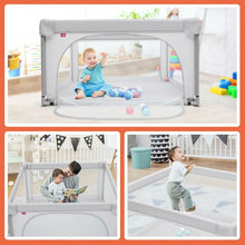 Load image into Gallery viewer, Large Safety Play Center Yard with 50 Balls for Baby Infant-Gray
