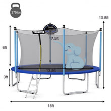 Load image into Gallery viewer, 15 FT Trampoline Combo Bounce Jump Safety Enclosure Net
