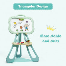 Load image into Gallery viewer, 4 in 1 Double Sided Magnetic Kids Art Easel-Green
