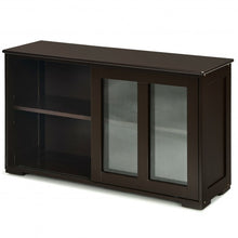 Load image into Gallery viewer, Sideboard Buffet Cupboard Storage Cabinet with Sliding Door-Brown
