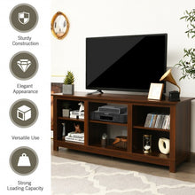 Load image into Gallery viewer, 2-Tier 58&quot; TV Stand Entertainment Media Console Center-Walnut
