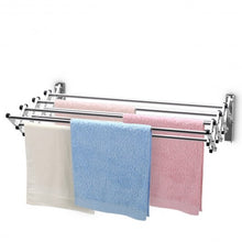 Load image into Gallery viewer, Stainless Wall Mounted Expandable Clothes Drying Towel Rack
