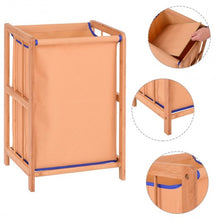 Load image into Gallery viewer, Bamboo Frame Durable Clothes Storage Laundry Hamper

