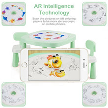 Load image into Gallery viewer, AR Function Kids Game Table and Chair Set-Green
