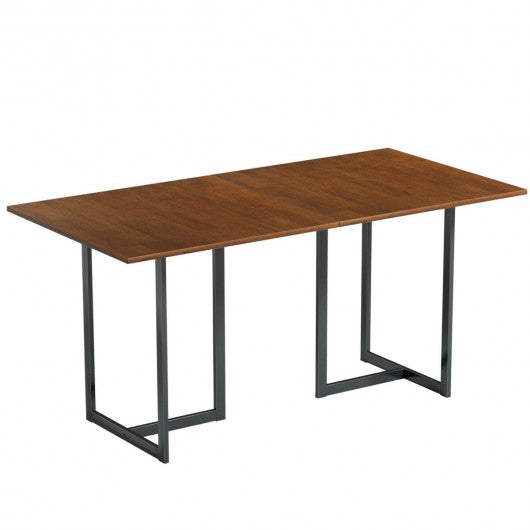 Metal Frame Wood Top Console Dining Table Rectangular Kitchen Table-30