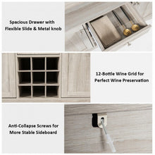 Load image into Gallery viewer, Buffet Server Sideboard Wine Cabinet Console-Gray
