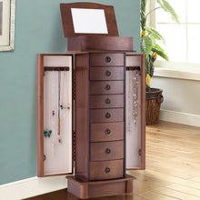 Load image into Gallery viewer, Wood Armoire Storage Chest Box Stand Jewelry Cabinet

