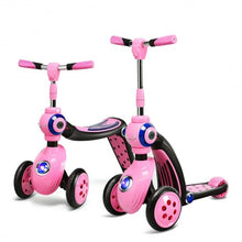 Load image into Gallery viewer, 2-in-1 Kick Scooter Balance Trike With 3 Wheel -Pink
