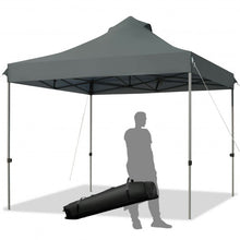 Load image into Gallery viewer, 10&#39; x 10&#39; Portable Pop Up Canopy Event Party Tent Adjustable w/ Roller Bag-Gray
