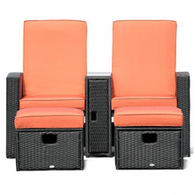 Load image into Gallery viewer, 3 pcs Patio Furniture Reclining Recliner Set
