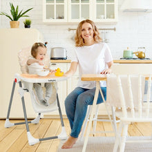 Load image into Gallery viewer, Folding Baby High Dining Chair with 6-Level Height Adjustment-Beige
