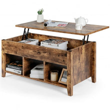 Load image into Gallery viewer, Lift Top Coffee Table with Storage Lower Shelf-Tan
