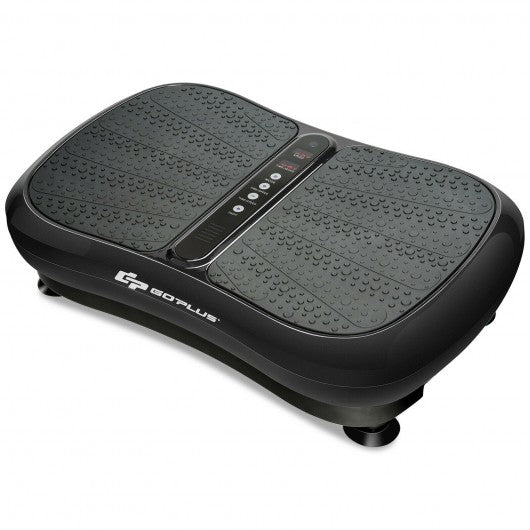 Vibration Platform Fitness Machine with Remote Control and Bluetooth Loop-Black
