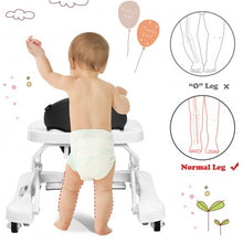 Load image into Gallery viewer, 2-in-1 Foldable Baby Walker with Adjustable Heights-Black
