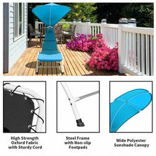 Load image into Gallery viewer, Patio Hanging Swing Hammock Chaise Lounger Chair with Canopy-Blue
