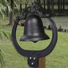 Load image into Gallery viewer, 8.5&quot; Large Cast Iron Farm School Dinner Bell
