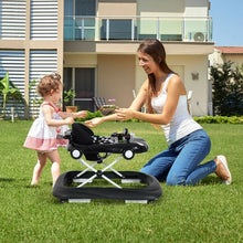 Load image into Gallery viewer, 2-in-1 Foldable Baby Walker with Music Player &amp; Lights-Black
