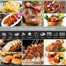 Load image into Gallery viewer, 26.4 Qt 1800W 10-in-1 Air Fryer Toaster Oven with Recipe
