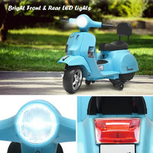 Load image into Gallery viewer, 6V Kids Ride On Vespa Scooter Motorcycle for Toddler-Light Blue

