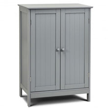 Load image into Gallery viewer, Bathroom Floor Storage Double Door Cupboard Cabinet-Gray
