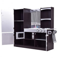 Load image into Gallery viewer, Kids Wooden Modern Kitchen Cooking Pretend Play Set
