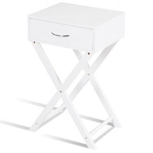 Load image into Gallery viewer, Campaign Style Modern X-Shape Accent Side End Table-White
