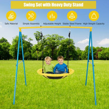 Load image into Gallery viewer, Swing Set w/40"� Saucer Tree Swing &amp; Heavy Duty A-Frame Metal Swing Stand Combo
