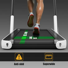 Load image into Gallery viewer, 2-in-1 Folding Treadmill with RC Bluetooth Speaker LED Display-White

