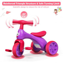 Load image into Gallery viewer, Toddler Tricycle Balance Bike Scooter Kids Riding Toys w/ Sound &amp; Storage-Pink
