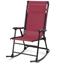 Load image into Gallery viewer, Zero Gravity Folding Rocking Chair Rocker Porch-Wine
