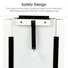 Load image into Gallery viewer, Standing Jewelry Cabinet Armoire with Top Flip Makeup Mirror

