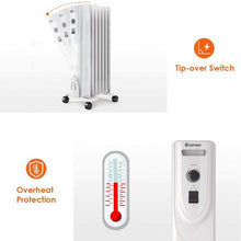 Load image into Gallery viewer, 1500W 7-Fin Portable Electric Oil Filled Radiator Heater
