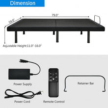 Load image into Gallery viewer, Adjustable Electric Bed Frame with Massage Remote Control
