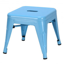 Load image into Gallery viewer, Set of 4 Lightweight  Stackable Metal Tolix Kids Stool-Blue
