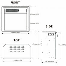 Load image into Gallery viewer, 18&quot; Electric Fireplace Insert Freestanding and Recessed Heater Log Flame Remote
