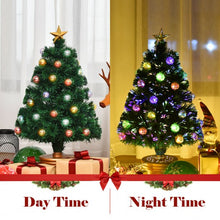 Load image into Gallery viewer, 3&#39; Pre-Lit Fiber Optical Firework Christmas Tree
