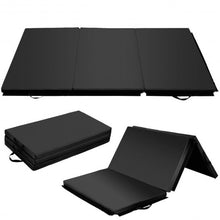 Load image into Gallery viewer, 6&#39; x 4&#39; Tri-Fold Gymnastics Mat Thick Folding Panel-Black
