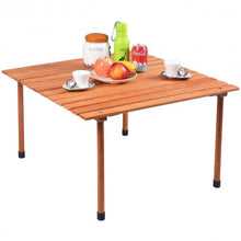 Load image into Gallery viewer, Folding Camping Outdoor Indoor Picnic Wood Roll up Table
