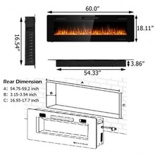 Load image into Gallery viewer, 60&quot; Recessed Ultra Thin Mounted Wall Electric Fireplace
