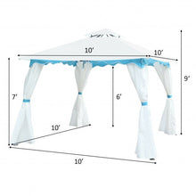 Load image into Gallery viewer, 2-Tier 10&#39; x 10&#39; Patio Gazebo Canopy Tent w/ Side Walls

