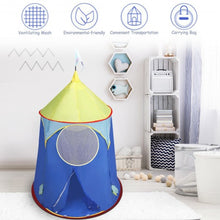 Load image into Gallery viewer, Blue Foldable Castle Kids Play Tent
